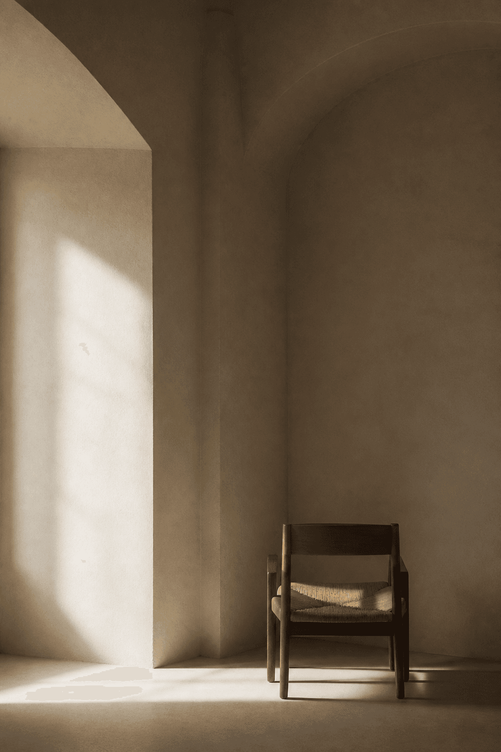 An empty sunlit room. Placeholder still.